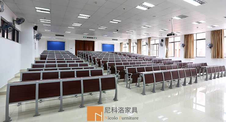 广州医科大学阶梯铝合金课桌椅案例
